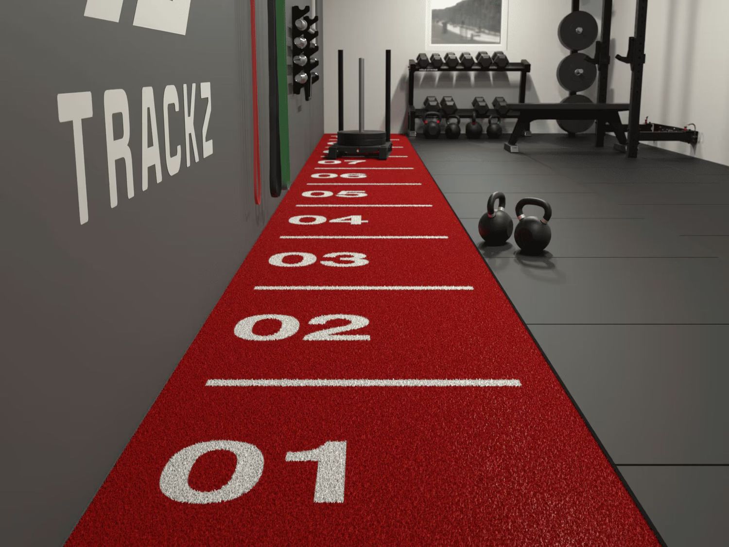 GFS Core Range Turf – Minimalist Artificial Turf with Numbered Sprint Markings for Functional Training GFS Core Range Turf – Minimalist Artificial Turf with Numbered Sprint Markings for Functional Training