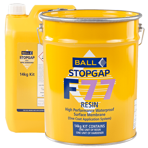 Stopgap F77 – One-Coat Rapid Curing Epoxy Waterproof Surface Membrane (3kg, 7kg, 14kg Kits) Stopgap F77 – One-Coat Rapid Curing Epoxy Waterproof Surface Membrane (3kg, 7kg, 14kg Kits)