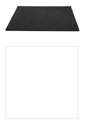 GFS Standard Fitness Tiles – Flat Rubber Gym Tile (15mm thickness) - 1000 × 1000 mm