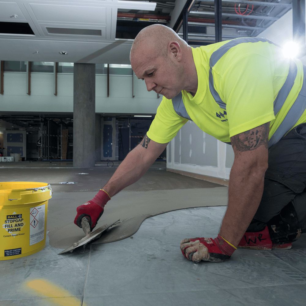 STOPGAP Fill and Prime – Surface Repair & Priming Compound for Gym Flooring Subfloors