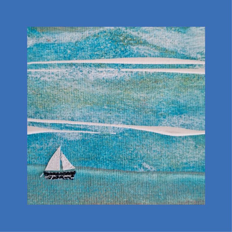 Black Boat White Sail Cards (6 Pack)