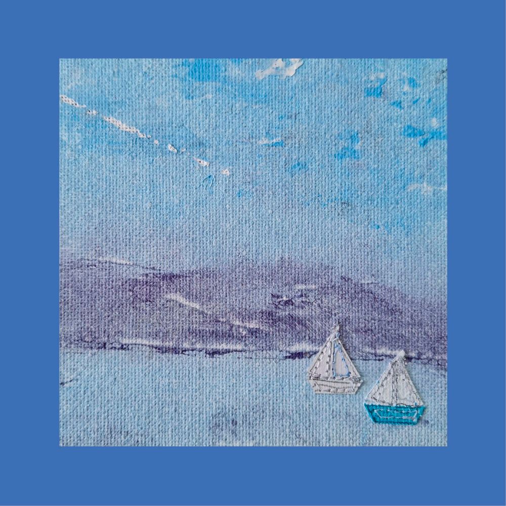 Two Sails Over Bay Cards (6 Pack)