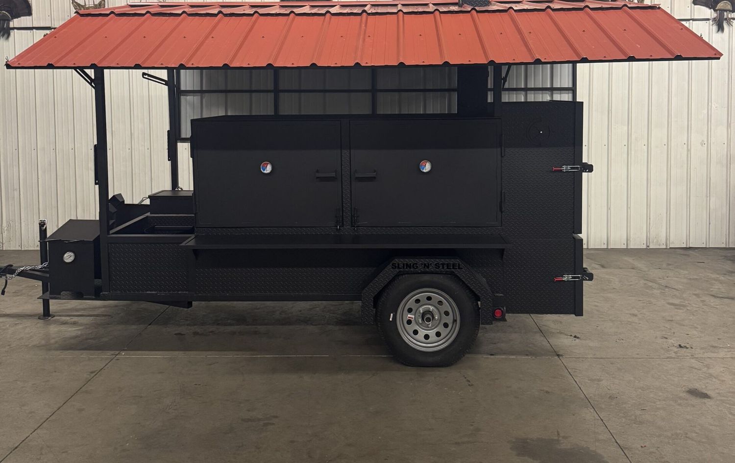 Custom Beast Cabinet Smoker With Roof And Sink Package