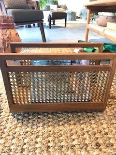 Magazine Rack-Tressed Cene/Wood