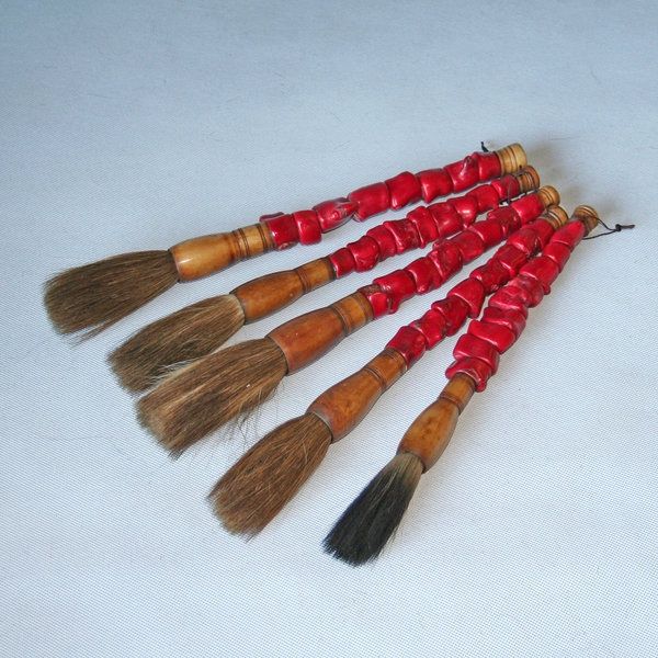 Calligraphy Brush-Red Coral