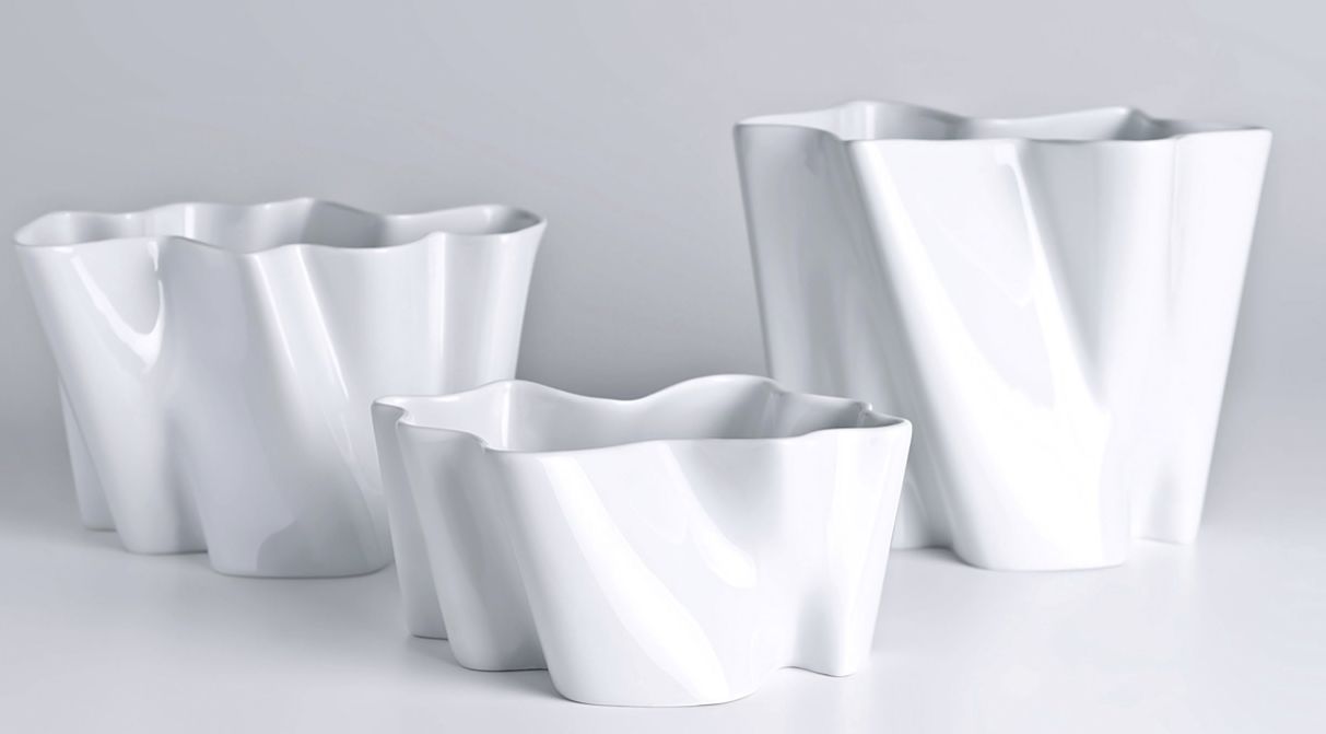 Vase-Porcelain-White Tree M