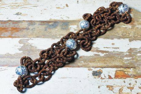 Sculpture-Coconut Beads-Silver Ball