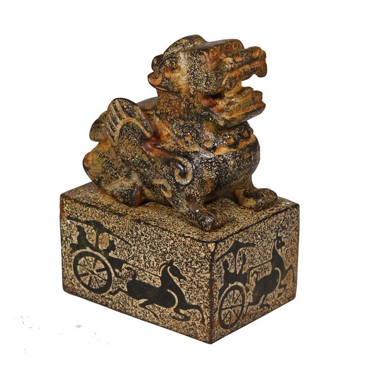 Sculpture-Jade Guardian lion