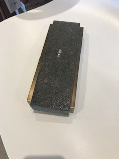 Desk Box-Antique Black Shagreen