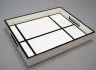 Tray-White/Black Grid Lacquer
