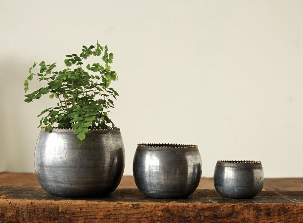 Planter-Zinc Metal-S