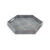 Tray-Hex Shagreen-Charcoal Grey