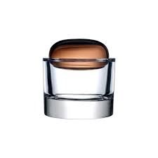 Vase-Caramel Lidded-L