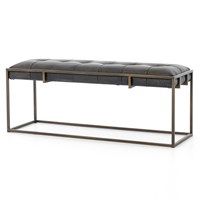 Bench-Leather-Gray