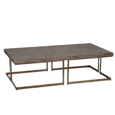 Coffee Table-Antique Iron/Wood-Noble