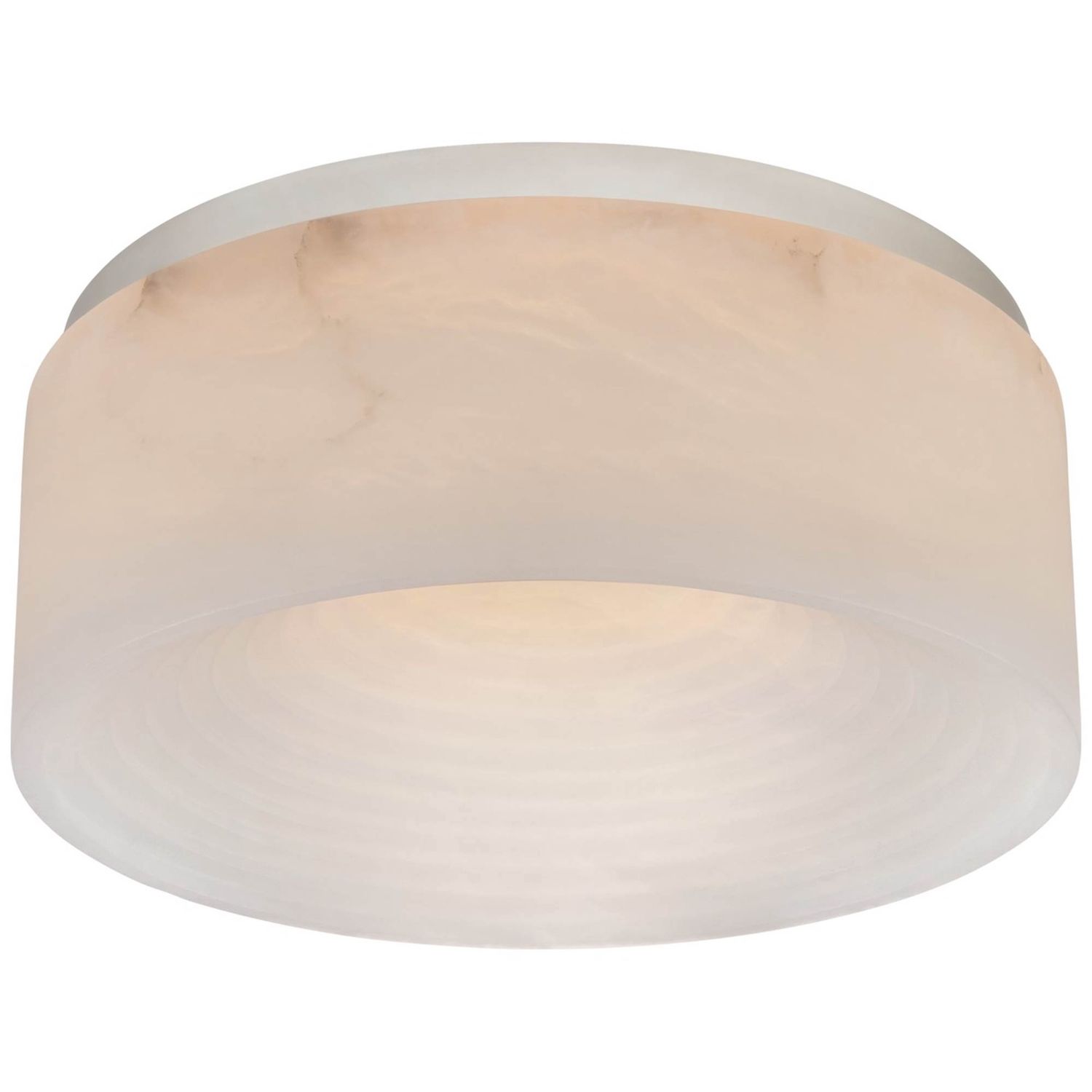 Lamp-Antique Brass/Alabaster-Flush