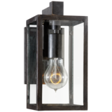 Sconce-Aged Iron/Clear Glass-S