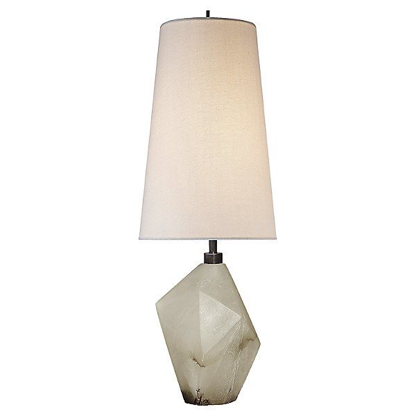 Lamp-Alabaster/Linen-Angled