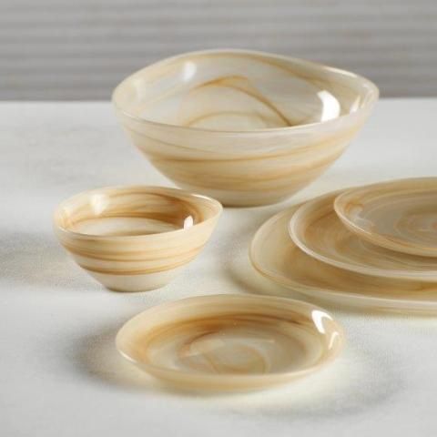 Bowl-Alabaster Glass-Mallorca