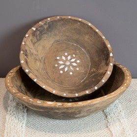 Bowl-Wood-M-Pearl Inlay