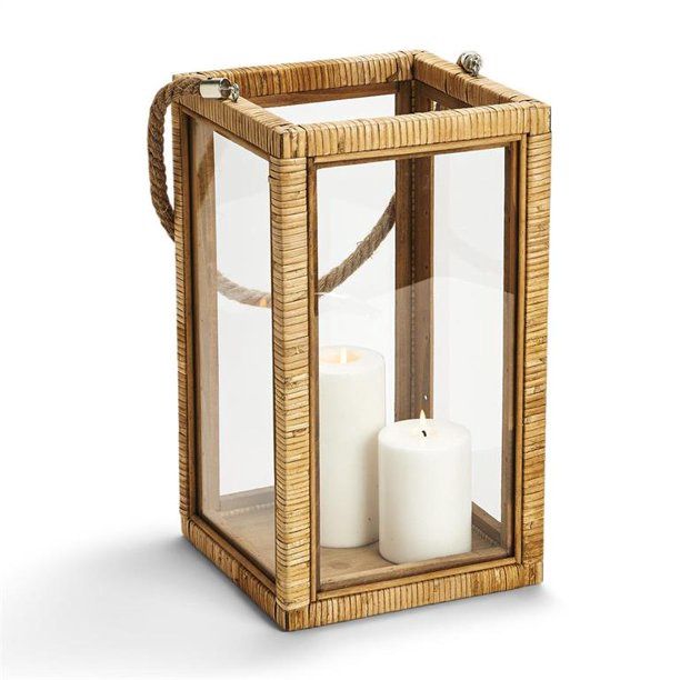 Lantern-Rattan/Rope-L