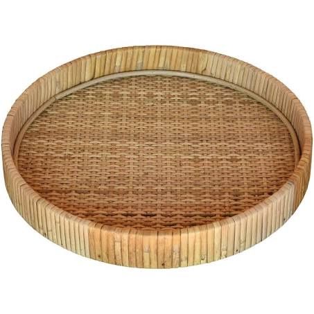 Tray-Natural Rattan-M