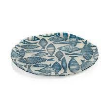 Platter-Blue/Silver Pearl Fish