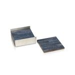 Coasters-Antique Bone-Set of 4 w Tray