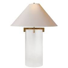 Lamp-Gilded Iron/Crystal-Paper Shade