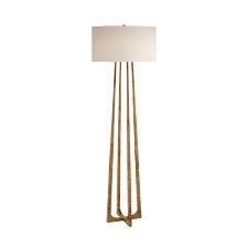 Floor Lamp-Guilded Iron/Natural Shade