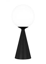 Table Lamp-Black/White-Cone Base