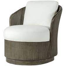 Lounge Chair-Natural/White-Swivel