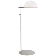 Floor Lamp-Polished Nickel/White Glass