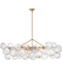 Chandelier-Gold/Swirled Glass-Linear-L