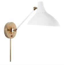 Wall Light-White/Antique Brass