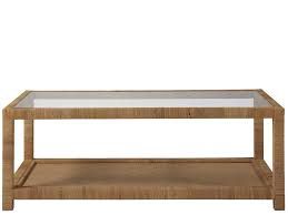 Cocktail Table-Rattan/Glass-50in