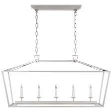 Chandelier-Nickel/Black Rattan-Linear