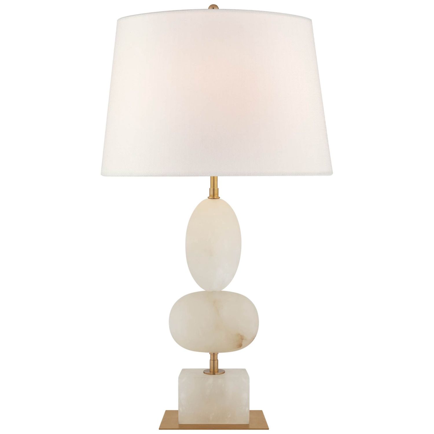 Table Lamp-Alabaster/Linen