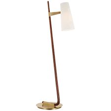 Floor Lamp-Antique Brass/Mahogany