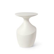 Side Table-White-Tall