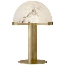 Desk Lamp-Antique Brass/Alabaster