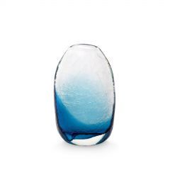 Vase-Blue-Globular-S