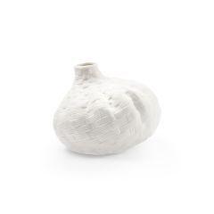 Vase-White Ceramic-Braided
