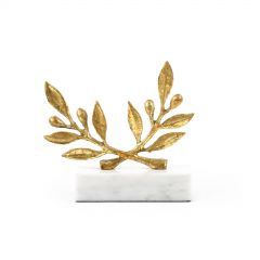 Sculpture-Gold Leaf-Olive