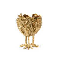 Vase-Gold Leaf-Three Bird Legs