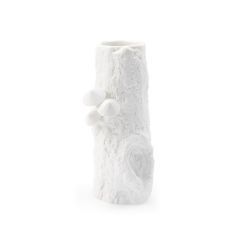 Vase-White Porcelain-Mushrooms-S