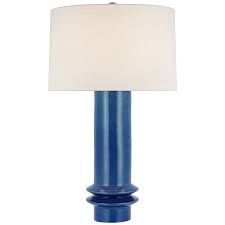 Table Lamp-Acqua Crackle/Linen