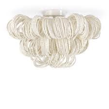 Chandelier-White-Rings-Semi Flush