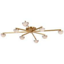 Ceiling Light-Brass/Alabaster-Multi Arm