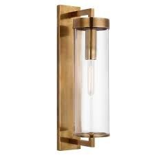 Sconce-Brass/Clear Glass